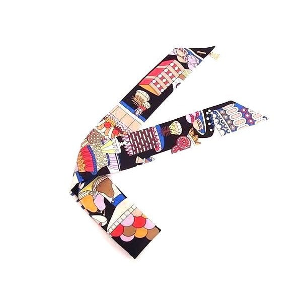 Hermes La Patisserie Francaise 20 th Anniversary Silk Tulle Multicolor Ax3815 — view 2