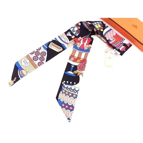 Hermes La Patisserie Francaise 20 th Anniversary Silk Tulle Multicolor Ax3815