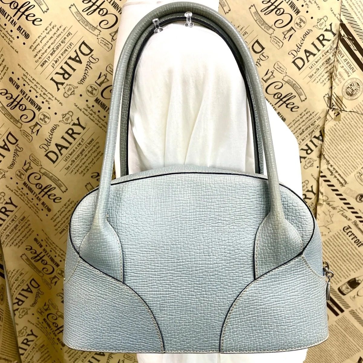 Loewe Handbag Light Blue Anagram Formal — view 2