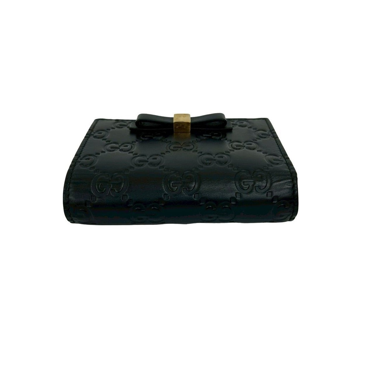 Gucci Guccissima GG Logo Ribbon Motif Leather Card Case — view 3