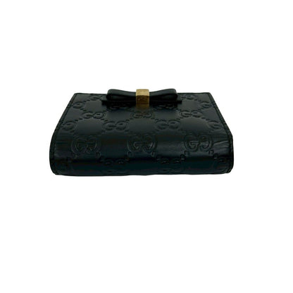 Gucci Guccissima GG Logo Ribbon Motif Leather Card Case — view 3