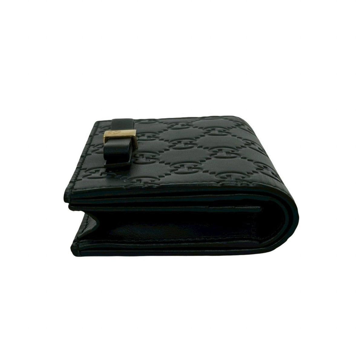 Gucci Guccissima GG Logo Ribbon Motif Leather Card Case — view 4