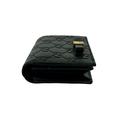 Gucci Guccissima GG Logo Ribbon Motif Leather Card Case — view 5