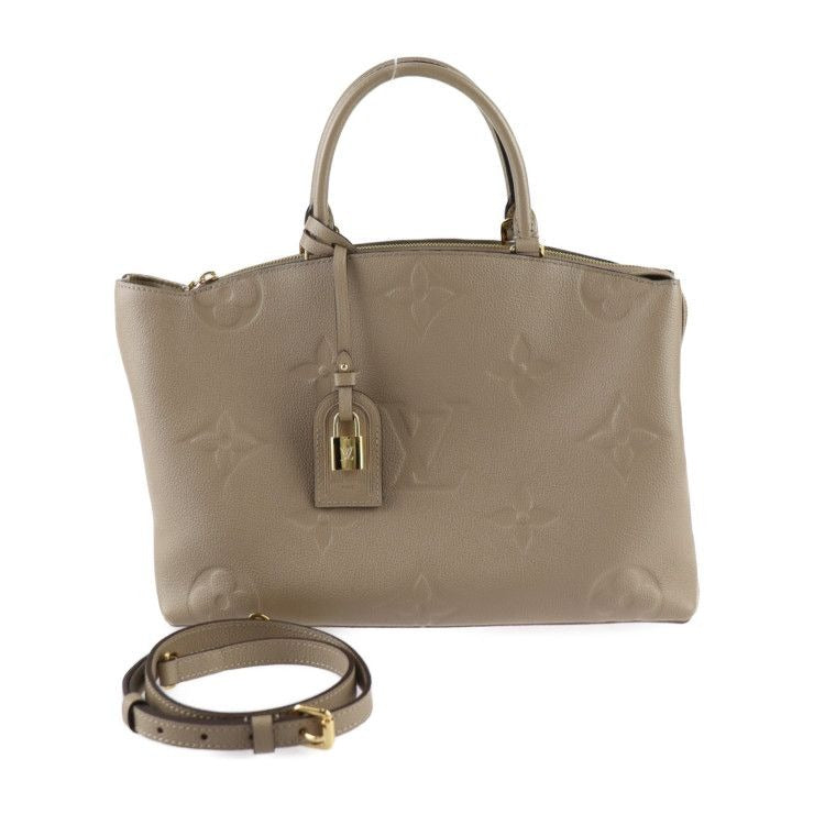 Louis Vuitton Grand Palais MM Handbag Leather Tortolaire Gold Hardware