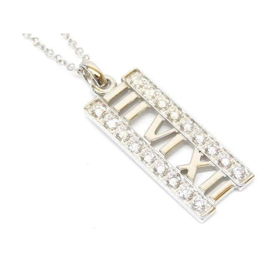 Tiffany & Co Necklace Diamond Atlas Open Bar 18K White