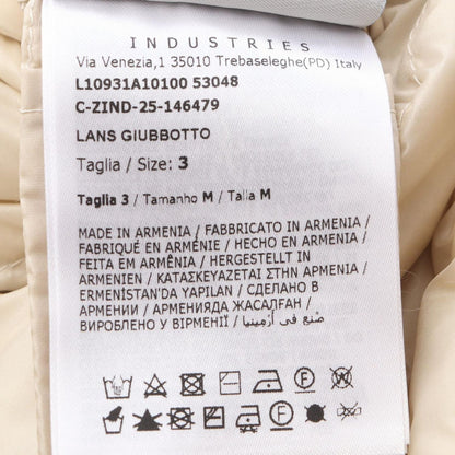 Moncler Down Jacket Lans Cream Nylon — view 5