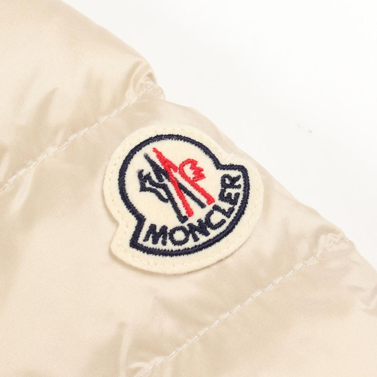 Moncler Down Jacket Lans Cream Nylon — view 6