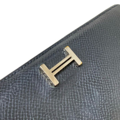 Hermes Long Wallet Bearn Souffle Black New Shape Hardware