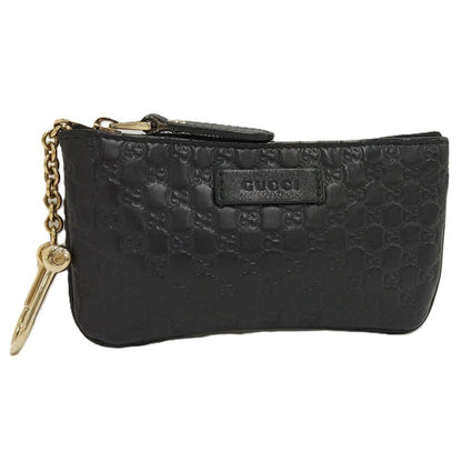 Gucci Coin Case Micro Guccissima Leather Black