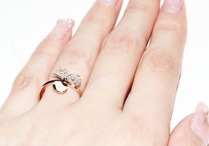 Tiffany & Co Ring 18K Pink Gold Diamond 19P Paper Flower Ring