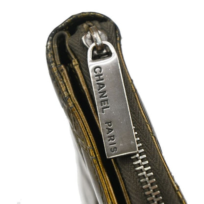 Chanel Matelasse Long Wallet Round Zipper Paris New York Bronze 04kb038