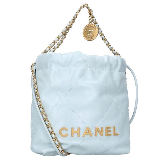 Chanel22 Leather Quilted Chain Shoulder Bag For Men