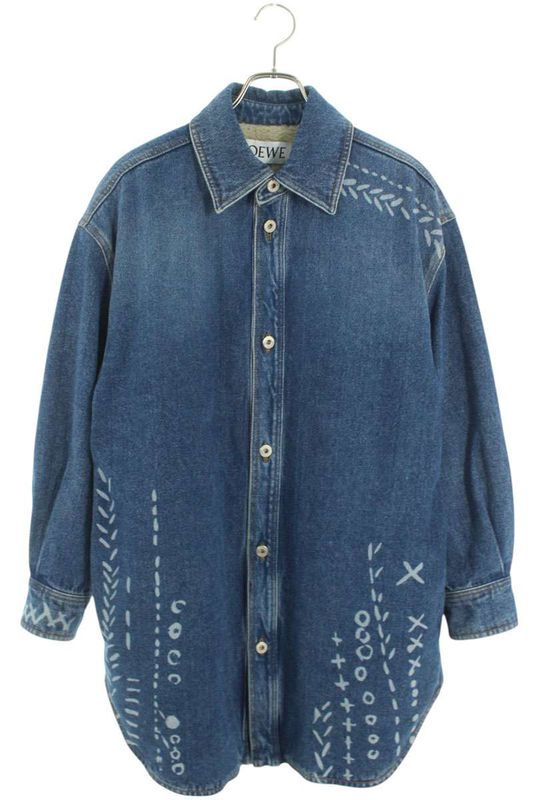 Loewe 21AW H526y05w24 Oversized Denim Boa Blouson Men's 42