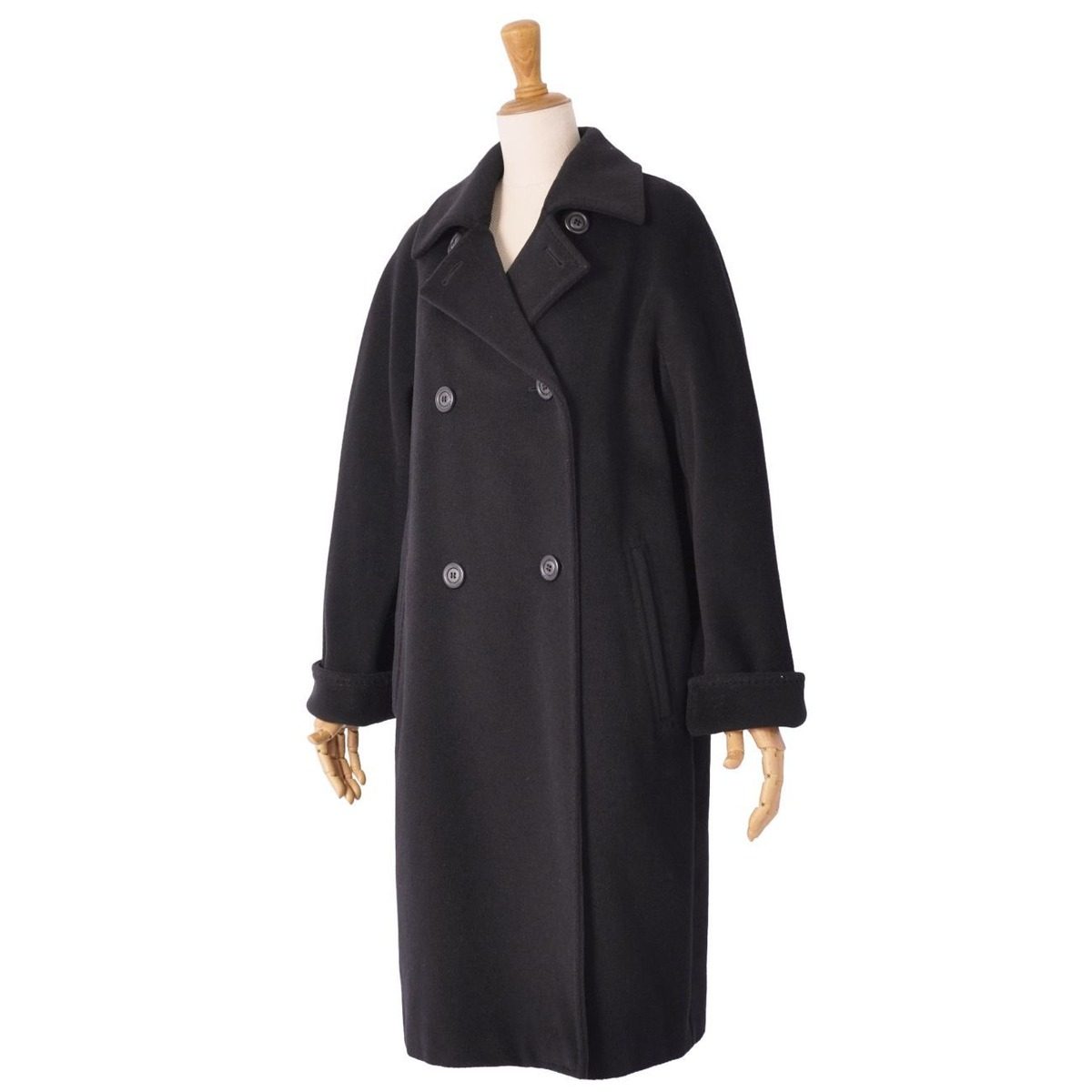 Max Mara Coat White Tag Long Double Bure — view 5