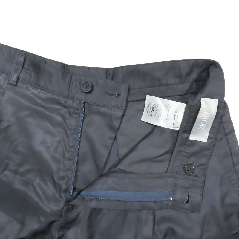 DIOR Tuck Shorts Slacks Half Pants Wide 03tc118a4817 Cupra Bottoms Black 48