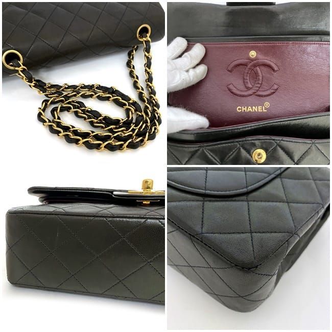 Chanel Chain Shoulder Bag F21080 Black Matelasse
