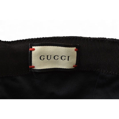 Gucci Baseball Cap Hat GG Black Red Green Kqwbg 1060 Size M 58 cm — view 7