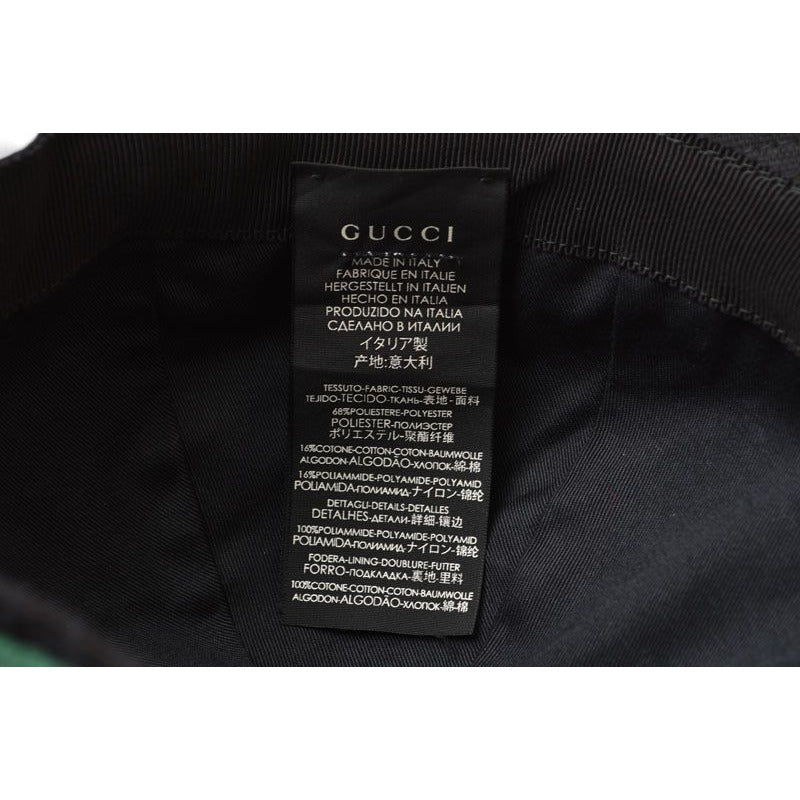 Gucci Baseball Cap Hat GG Black Red Green Kqwbg 1060 Size M 58 cm — view 8