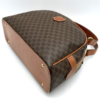 Celine Mc98/1 Macadam Handbag Vintage Retro Brown Pvc/leather Ladies Men