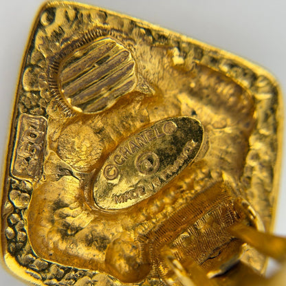 Chanel CC Logo Earrings Gold Vintage — view 11
