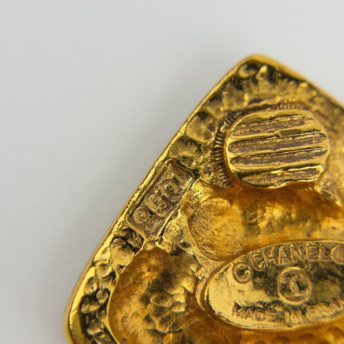 Chanel CC Logo Earrings Gold Vintage — view 12