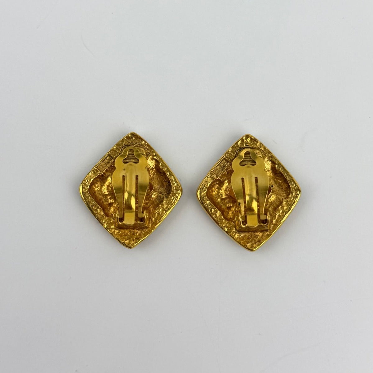 Chanel CC Logo Earrings Gold Vintage — view 3