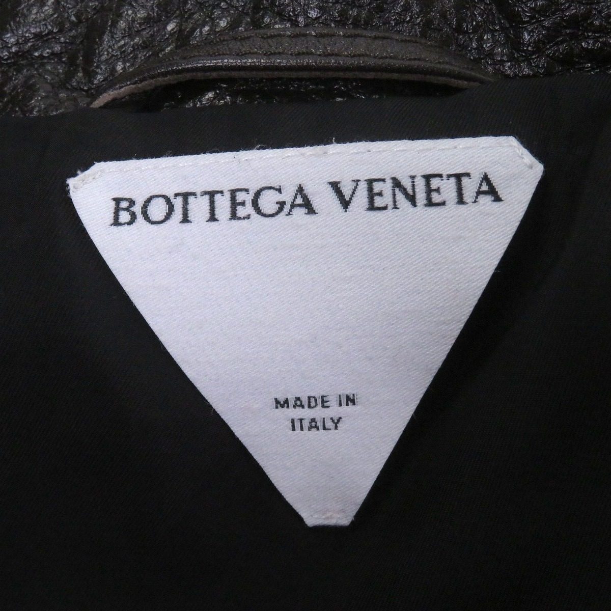 Bottega Veneta Leather Collection Double Breasted Chester Coat Dark Brown 48 — view 6