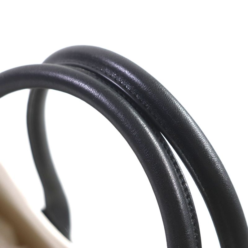  Saint Laurent Paris 617481 Rive Gauche Logo Canvas Leather Tote Bag Beige