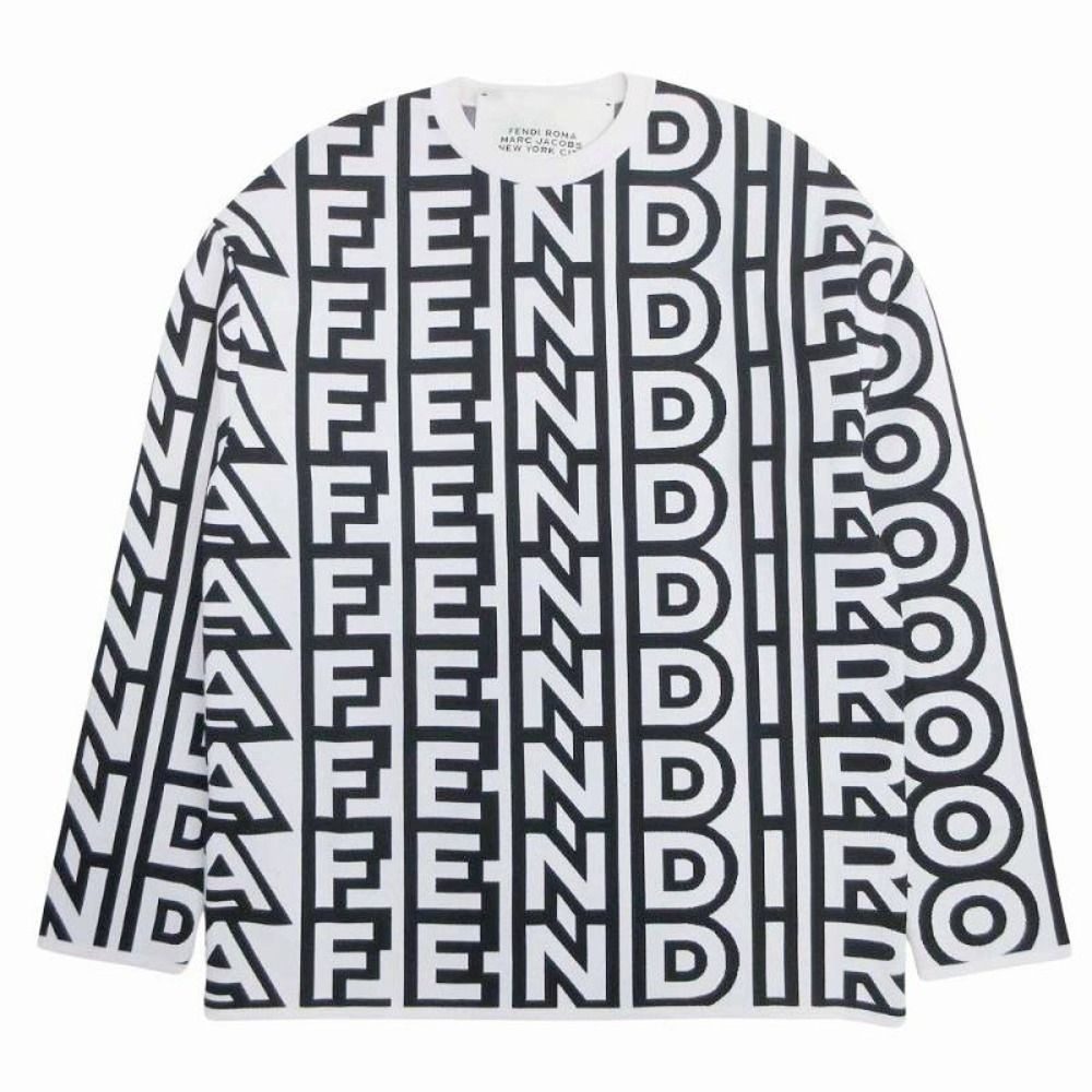 Fendi Logo Allover Knit Sweater Pullover Long Sleeve Capsule