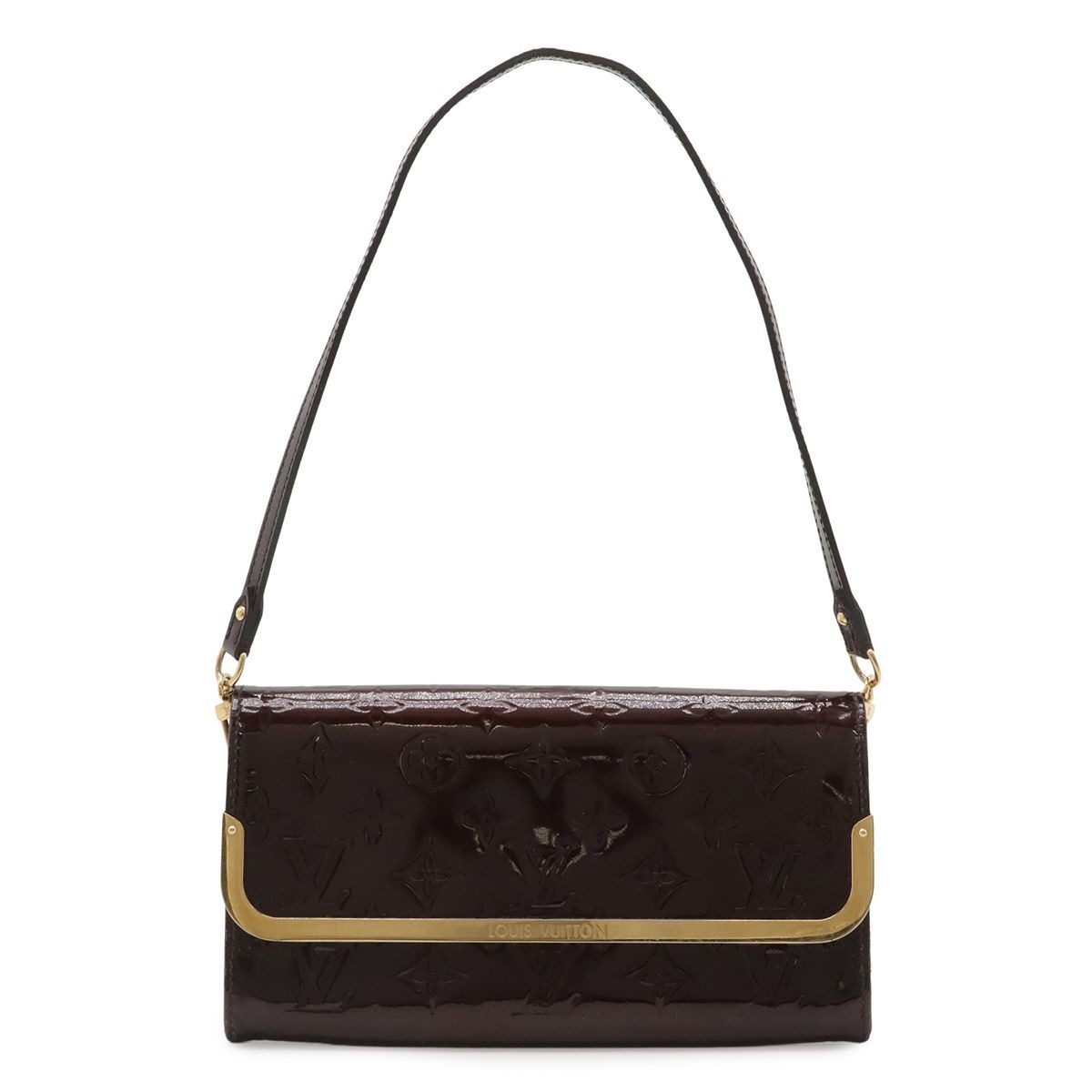 Louis Vuitton Monogram Vernis Rossmore MM Shoulder Bag 2-Way Clutch Amarante
