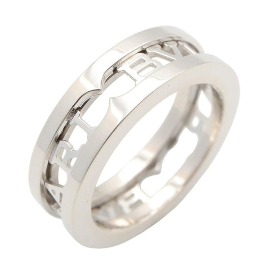 Bvlgari Ring Open Logo Spiral 18k White Gold
