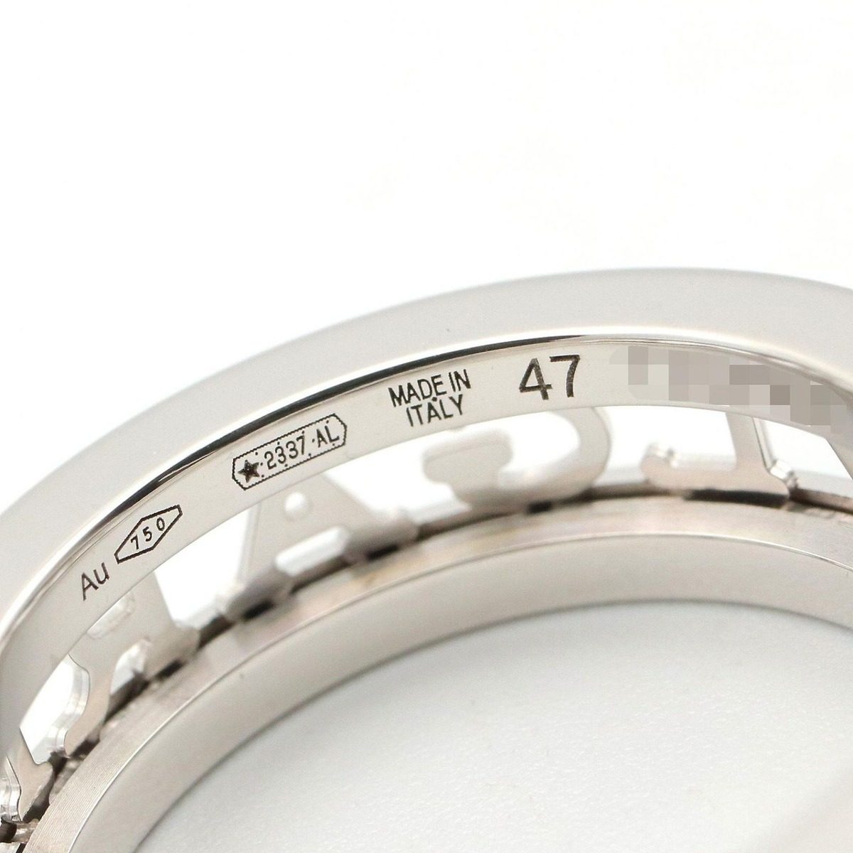 Bvlgari Ring Open Logo Spiral 18k White Gold — view 5