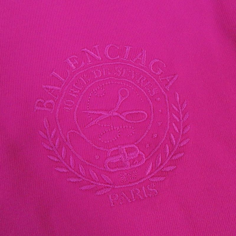 Balenciaga 22SS 612965 Cotton Logo Embroidery Crew Neck Short Sleeve T-shocking