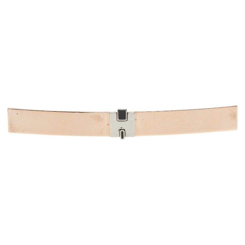Hermes Irene Barrette Hair Accessory Gold Silver Black Plated Metal