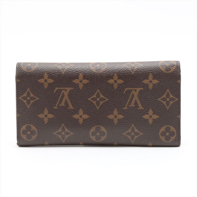 Louis Vuitton Monogram Portefeuille Emilie Zipper Long Wallet M41943 Brown ×
