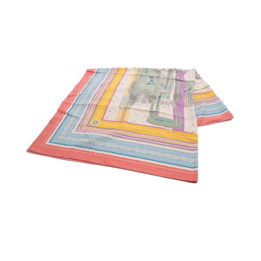 Hermes Scarf Carre Geant 140 Selle de Dignitaire Silk Juan Pink Multicolor