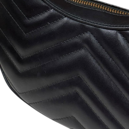 Gucci GG Marmont Shoulder Bag Leather 699514 Black Ladies Gucci  Gucci