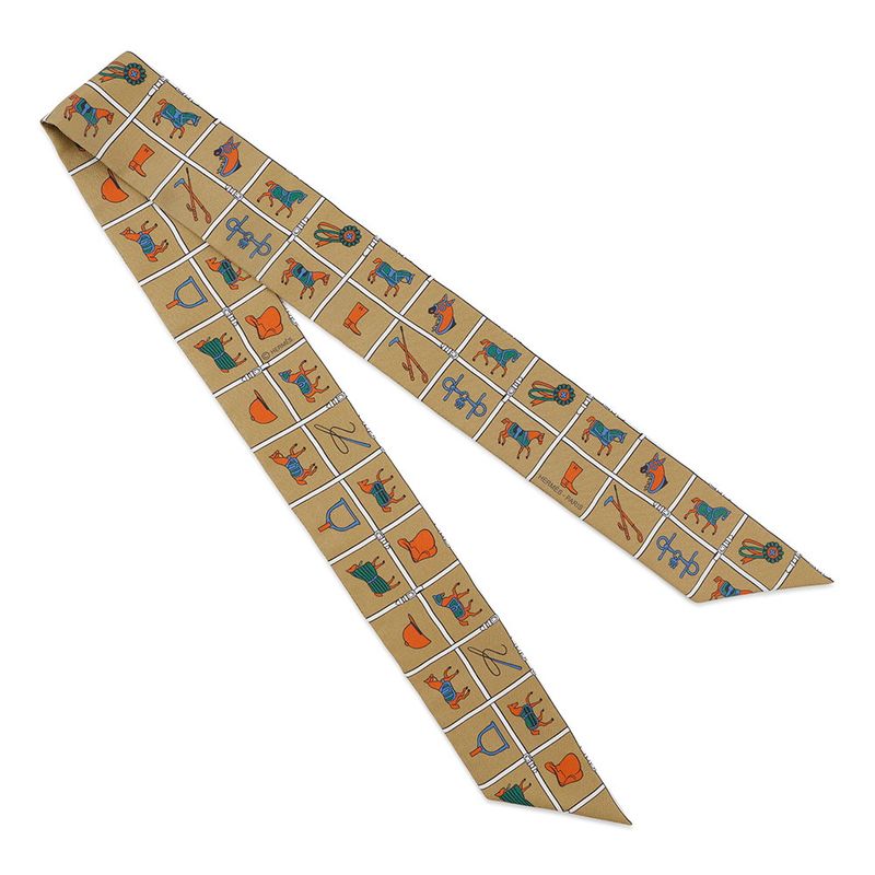 Hermes Scarf Twill Horsewear Couvertures Et Tenues de Jour Silk Mordre Blanc Blue