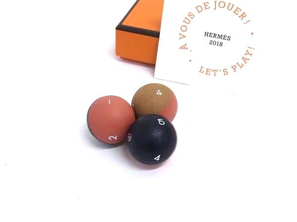 Hermes Petiteash Dice Set Of 3 Dice Multicolor Fs2210