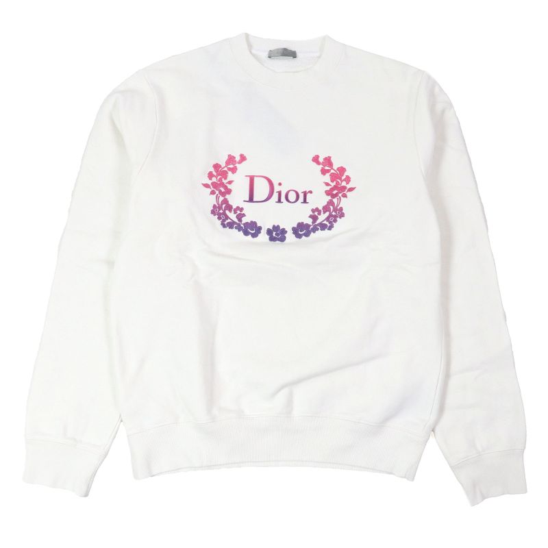 DIOR Homme 23SS 313j699a0531 Logo Embroidery Sweatshirt White M Made In Italy