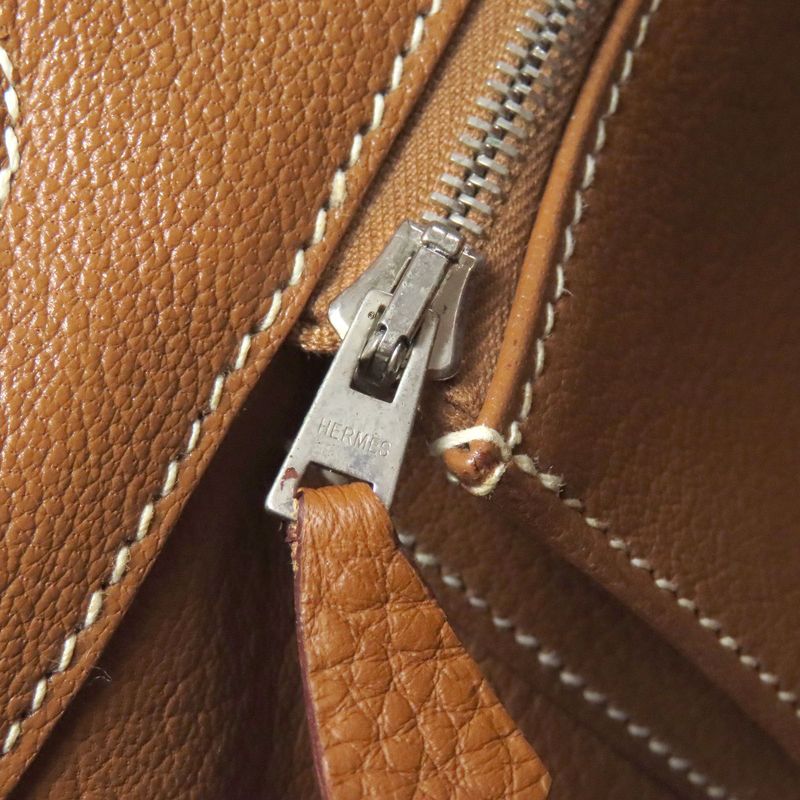 Hermes Birkin 35 Gold Silver Hardware Handbag Taurillon Women