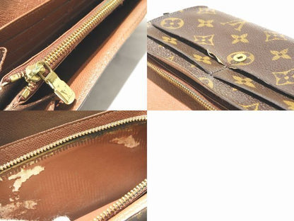 Louis Vuitton Long Wallet ◇ Monogram Portefeuille Sarah Medium Zipper 10-credit-