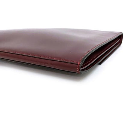 Hermes Clutch Bag Fako Bordeaux Excellent Condition Leather Box Calf