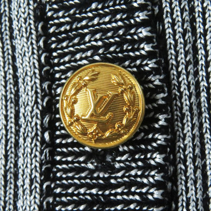 Louis Vuitton 22SS Trumpet Sleeve Cardigan Black Gray M With Box Made In Italy