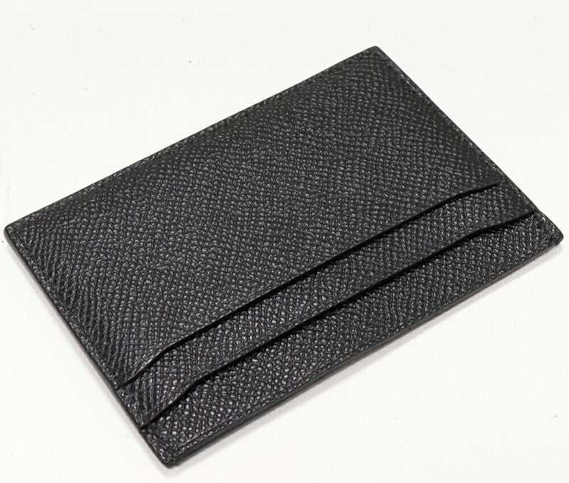 Bulgari Card Case Pass Case Bulgari Man Calf Black And Blue 30405