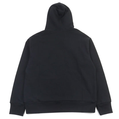 Gucci 475374 100% Cotton Interlocking G Logo Print Pullover Hoodie Black M Made