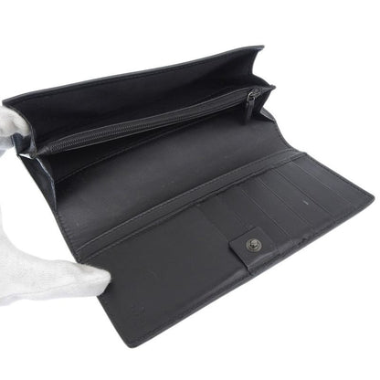 Gucci GG Striped 233112 Calf Black Unisex Long Wallet