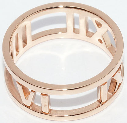 Tiffany & Co Ring 18K Pink Gold Open Atlas Ring Width 7mm (028in)