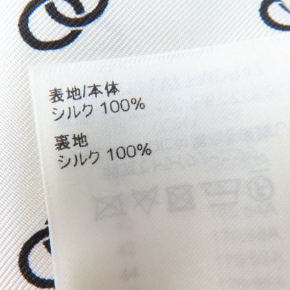 Louis Vuitton 22SS 1a9nyn 100% Silk Chain Link Drawstring Dress White Black 36