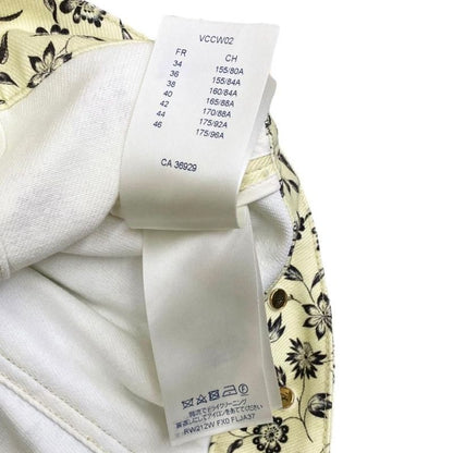 Louis Vuitton Denim Jacket Flja37fx0 Size 34 Yellow Flower Rw212w Fx0 Flja37
